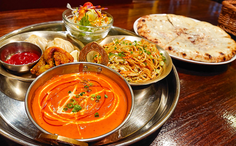ネパールセット マトンカレー あずきナン スワガタム